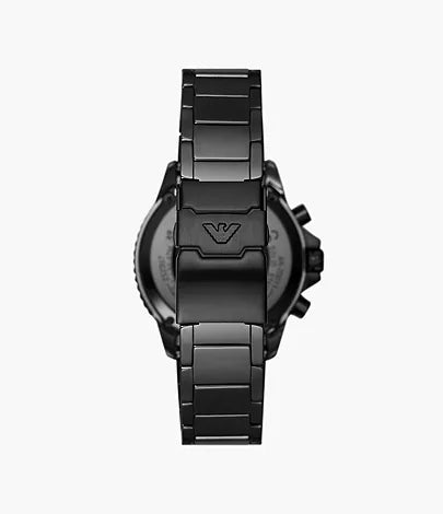 Emporio Armani World Explorer Chronograph Black Ceramic Watch