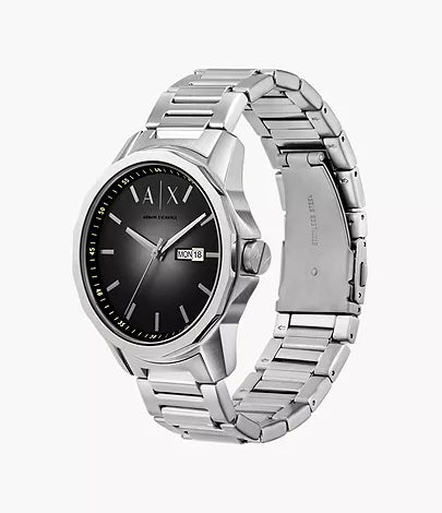 Armani Exchange - Three-Hand Day-Date Stainless Steel Watch
