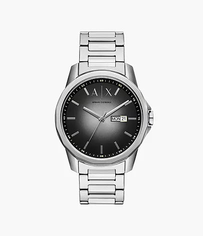 Armani Exchange - Three-Hand Day-Date Stainless Steel Watch