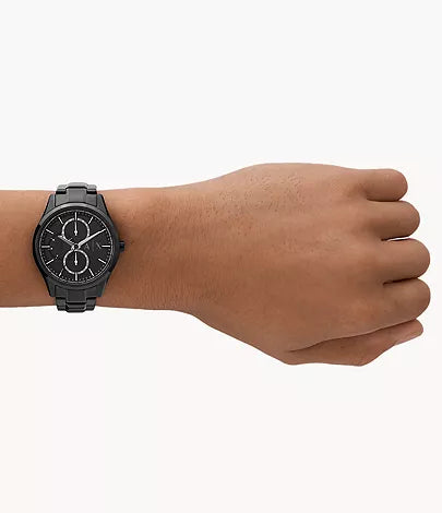 Armani Exchange - Armani Exchange Multifunction Black Stainless Steel Watch - Black