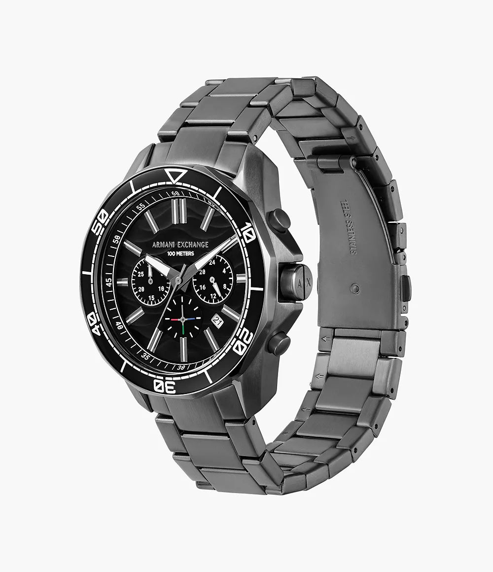 Armani Exchange - Chronograph Stainless Steel Watch - Black