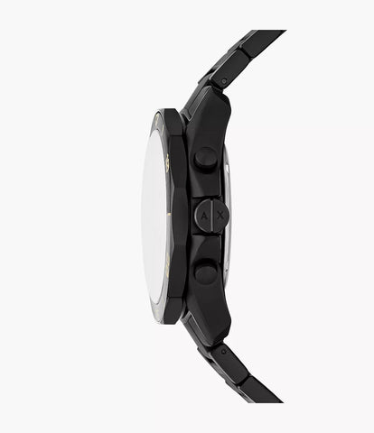 Armani Exchange Chronograph Black Stainless Steel Watch - Black