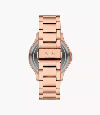 Armani Exchange Automatic Rose Gold-Tone Stainless Steel Watch