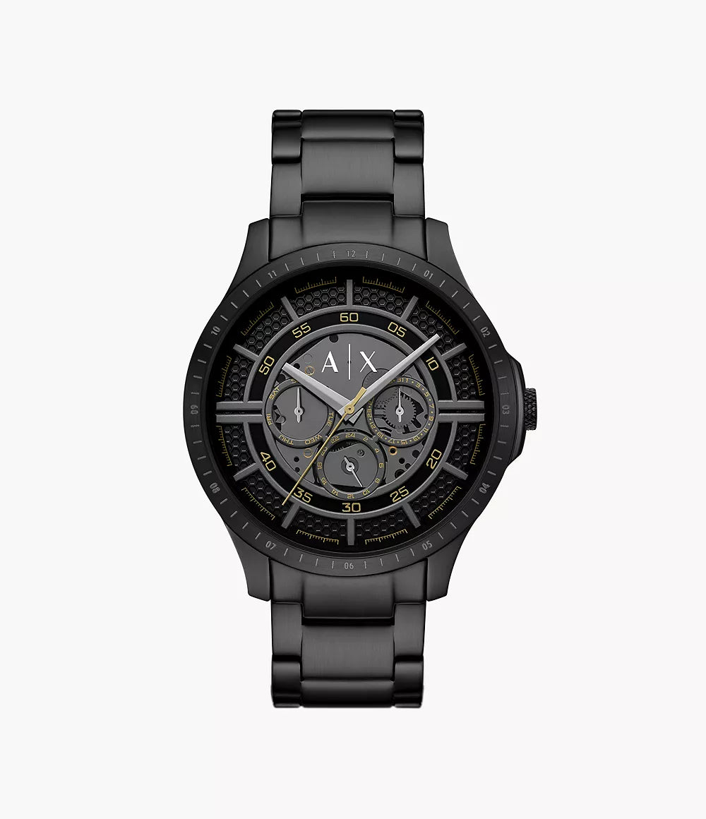 Armani Exchange Multifunction Black Stainless Steel Watch
