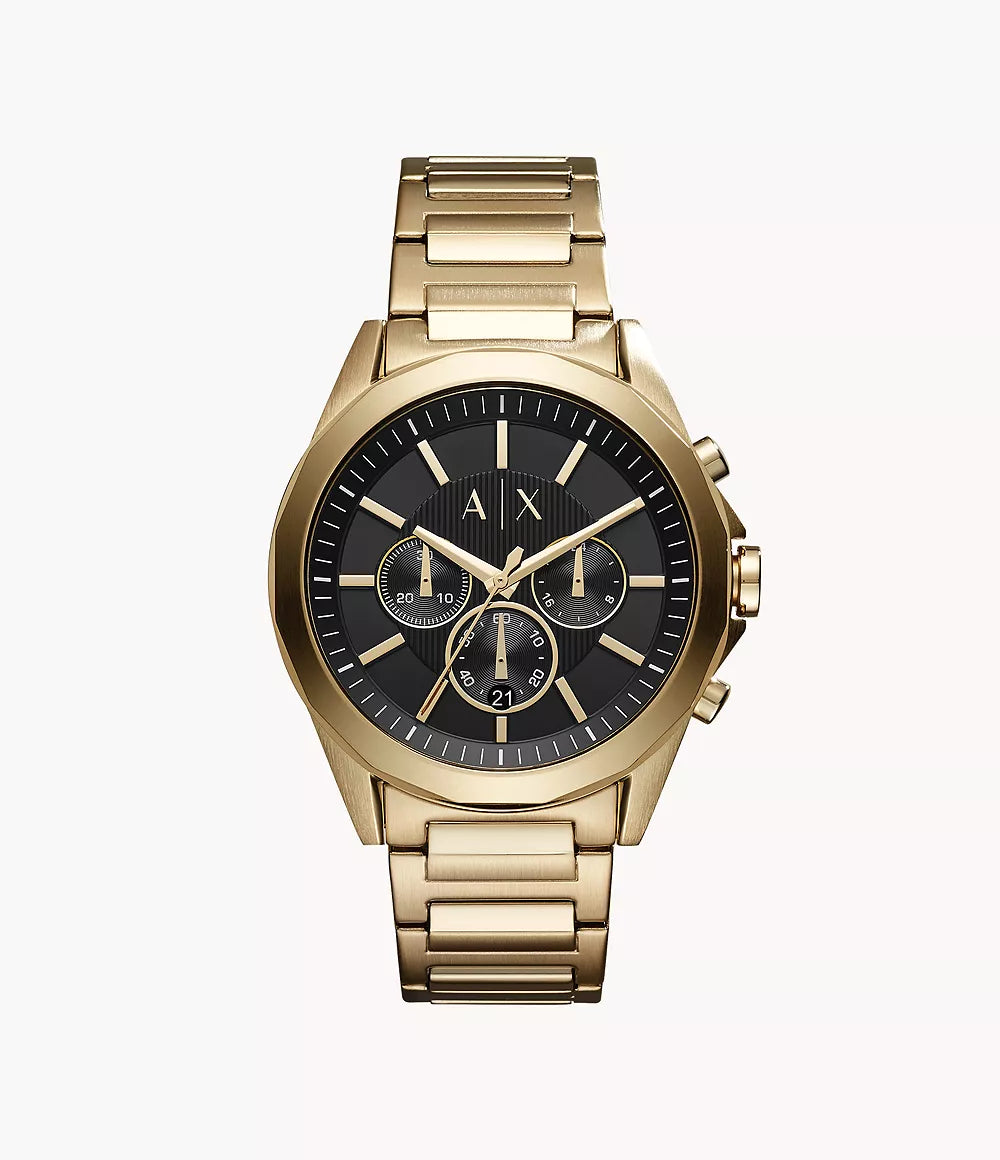 Armani Exchange Chronograph Gold-Tone Stainless Steel Watch