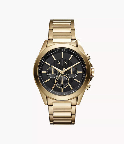 Armani Exchange Chronograph Gold-Tone Stainless Steel Watch
