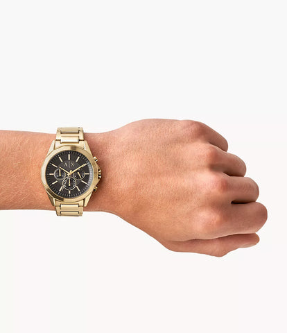Armani Exchange Chronograph Gold-Tone Stainless Steel Watch