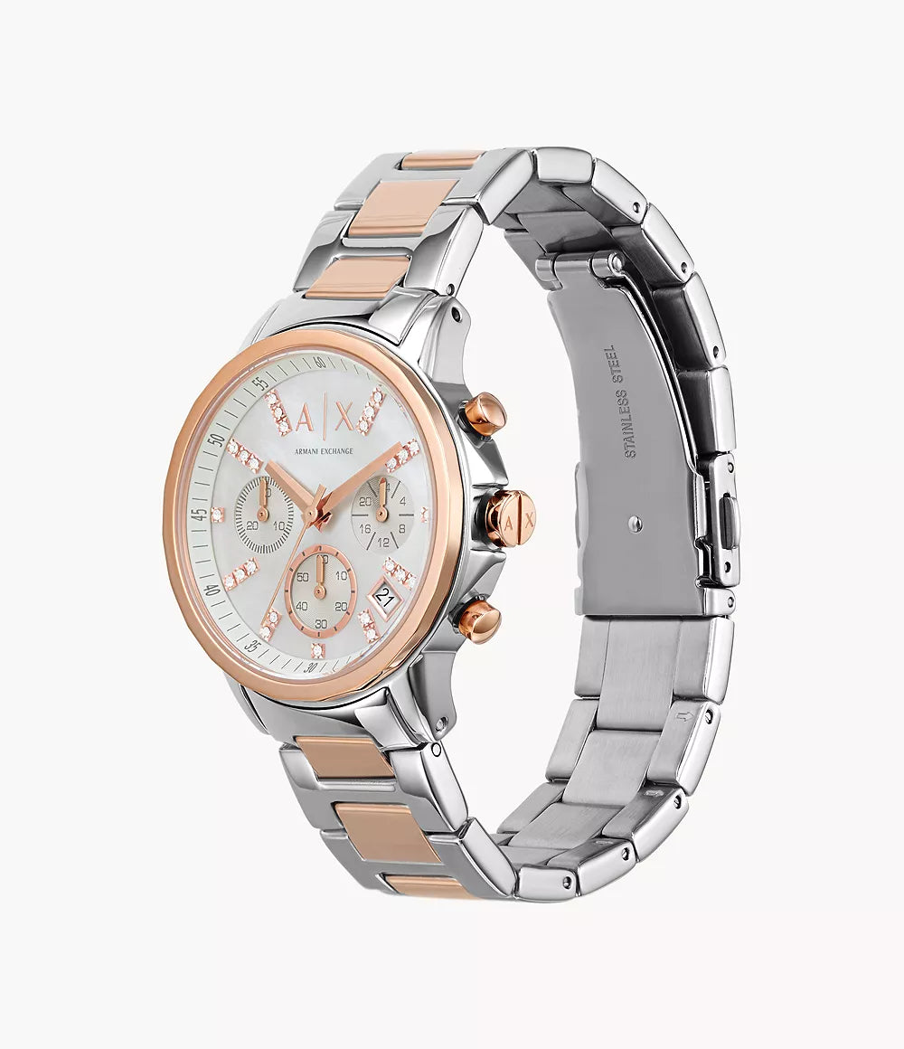 Armani Exchange Women's Chronograph Two-Tone Stainless Steel Watch