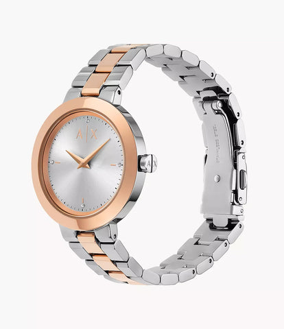 Armani Exchange Two-Hand Two-Tone Stainless Steel Watch