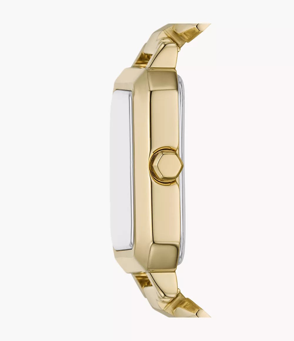 Armani Exchange Three-Hand Gold-Tone Stainless Steel Watch