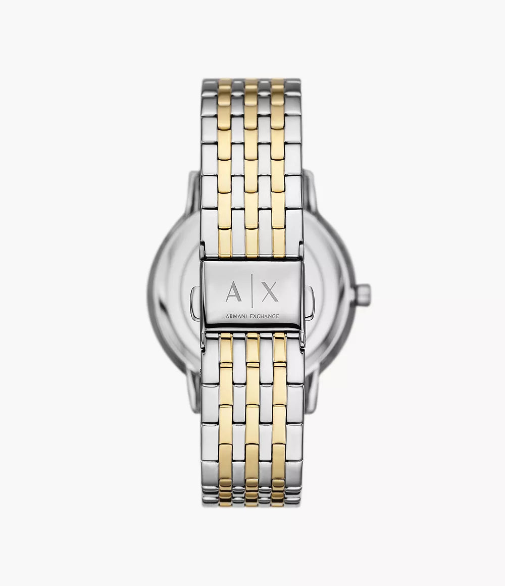 Armani Exchange Women's Three-Hand Two-Tone Stainless Steel Watch and Bracelet Set