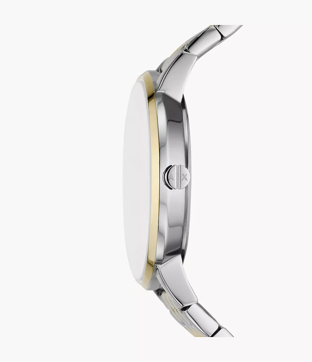 Armani Exchange Women's Three-Hand Two-Tone Stainless Steel Watch and Bracelet Set