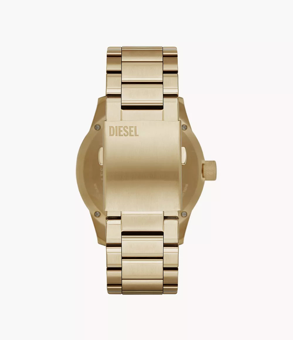 Diesel Men's Rasp Three-Hand Gold-Tone Stainless Steel Watch