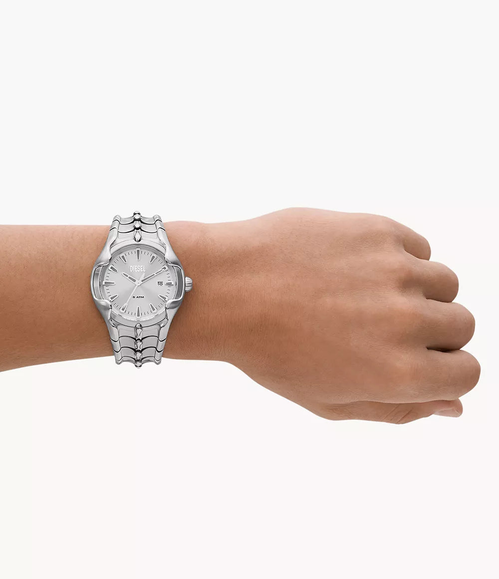 Diesel Vert Three-Hand Date Stainless Steel Watch