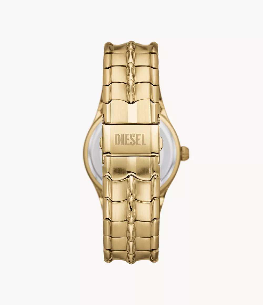 Diesel Vert Three-Hand Date Gold-Tone Stainless Steel Watch