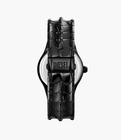 Diesel Vert Three-Hand Date Black Stainless Steel Watch