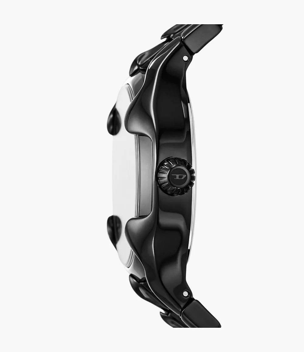 Diesel Vert Three-Hand Date Black Stainless Steel Watch