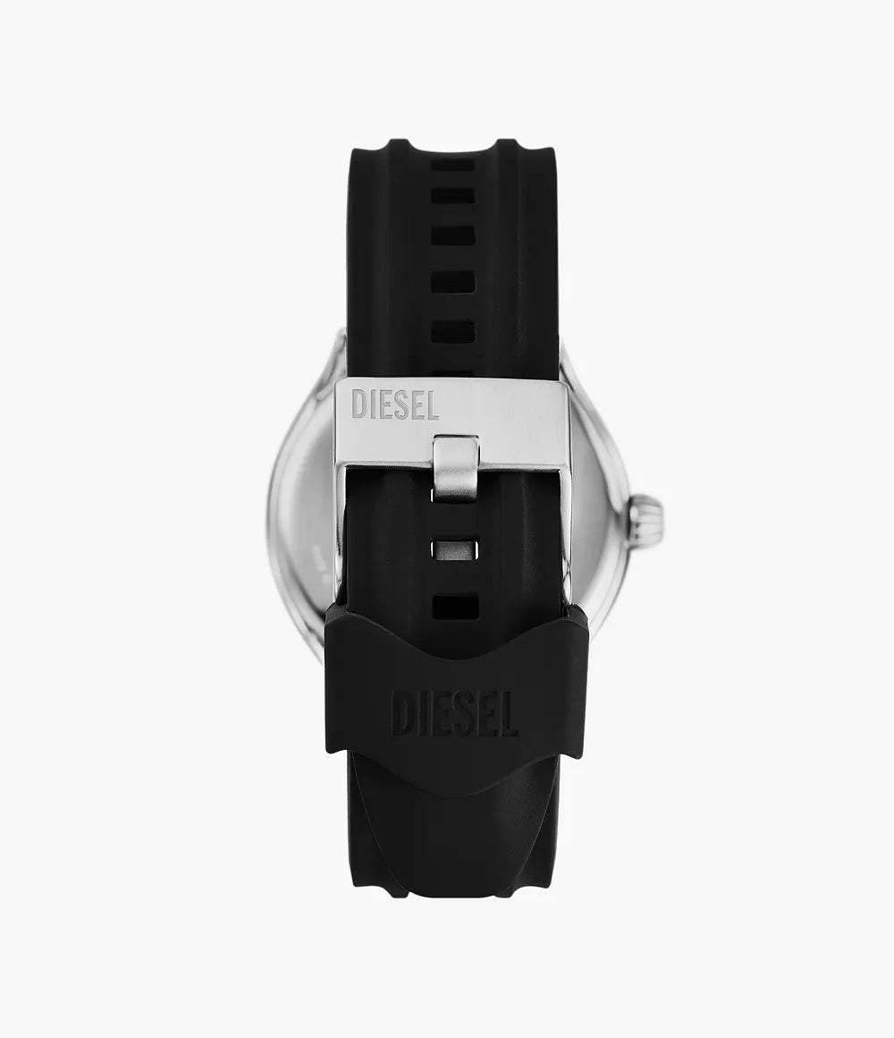 Diesel Streamline Three-Hand Black Silicone Watch