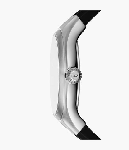 Diesel Streamline Three-Hand Black Silicone Watch