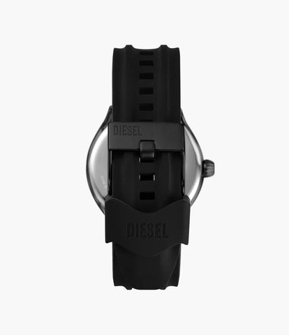 Diesel Streamline Three-Hand Black Silicone Watch