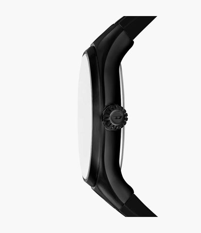 Diesel Streamline Three-Hand Black Silicone Watch