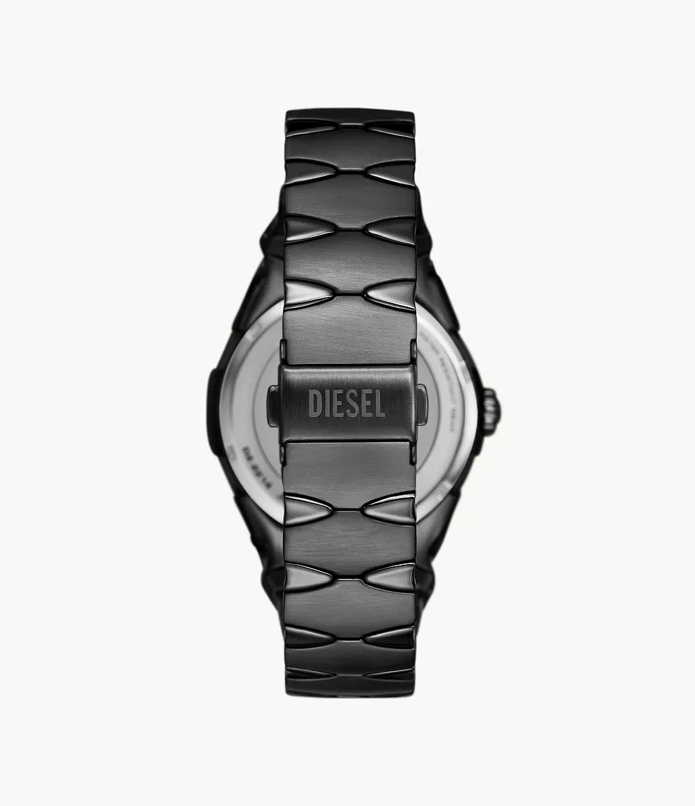 Diesel D-Sruptor Three-Hand Black Stainless Steel Watch