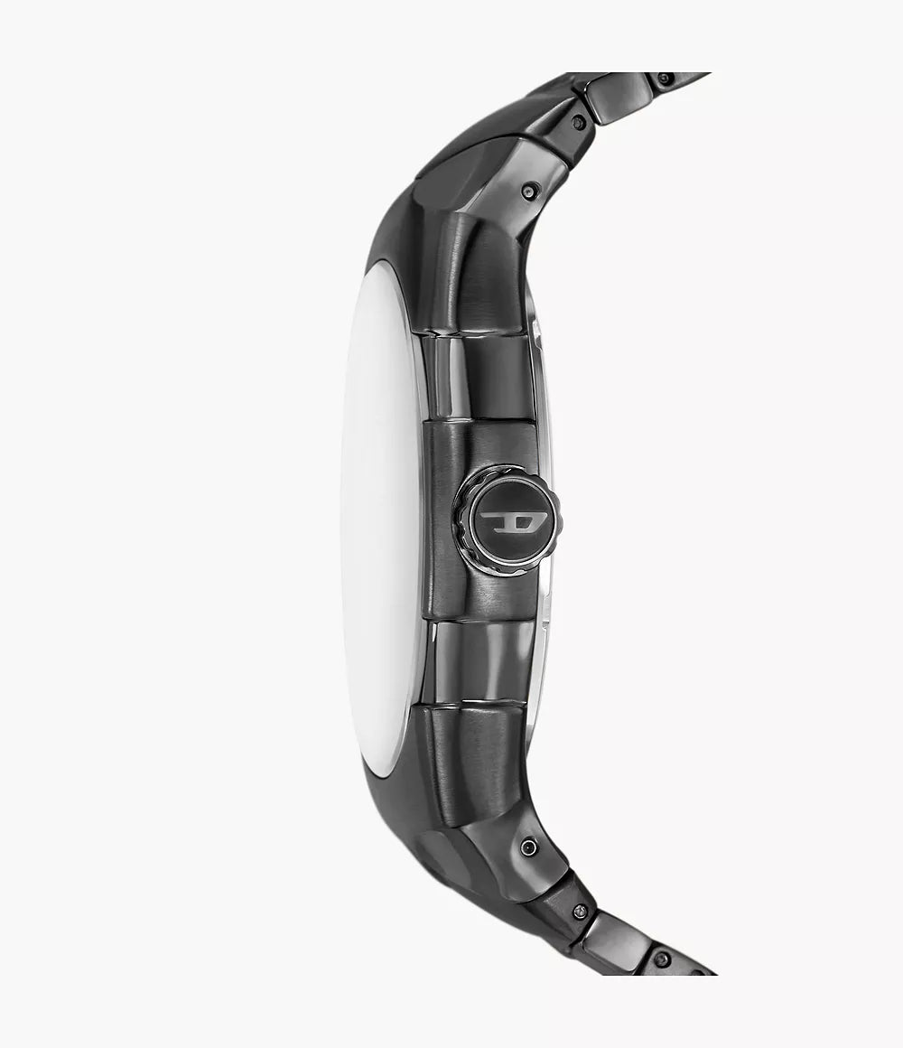 Diesel D-Sruptor Three-Hand Black Stainless Steel Watch