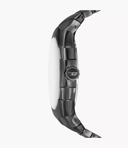 Diesel D-Sruptor Three-Hand Black Stainless Steel Watch