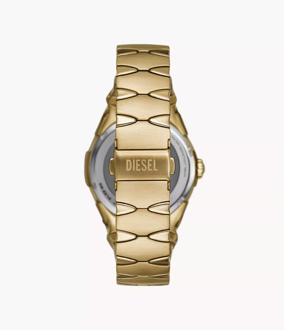 Diesel D-Sruptor Three-Hand Gold-Tone Stainless Steel Watch