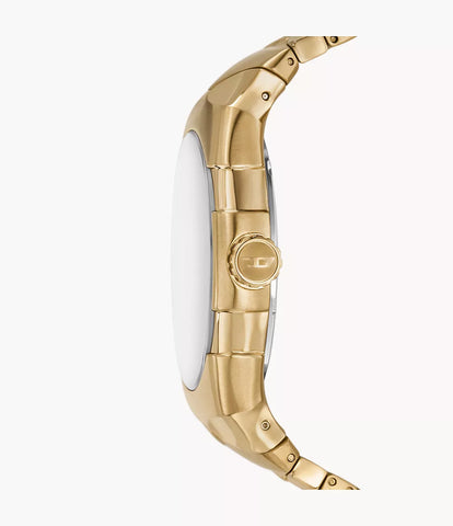 Diesel D-Sruptor Three-Hand Gold-Tone Stainless Steel Watch