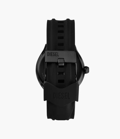 Diesel D-Sruptor Streamline Three-Hand Black Silicone Watch