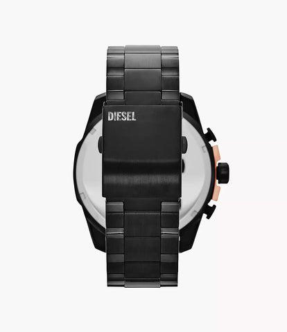 Diesel Men's Mega Chief Chronograph Black Stainless Steel Watch