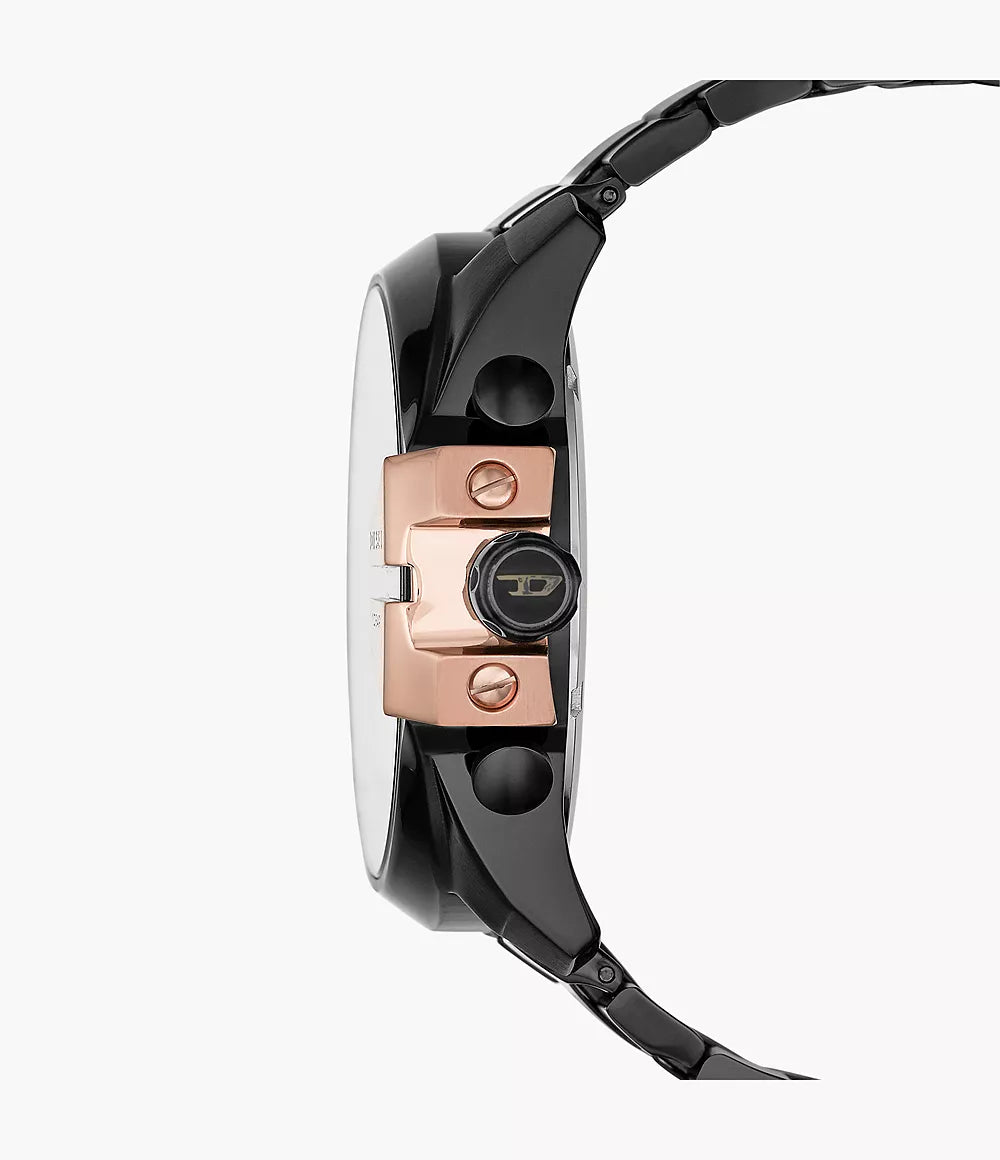 Diesel Men's Mega Chief Chronograph Black Stainless Steel Watch