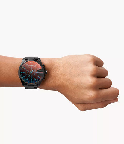 Diesel Men's Mega Chief Chronograph Black Stainless Steel Watch