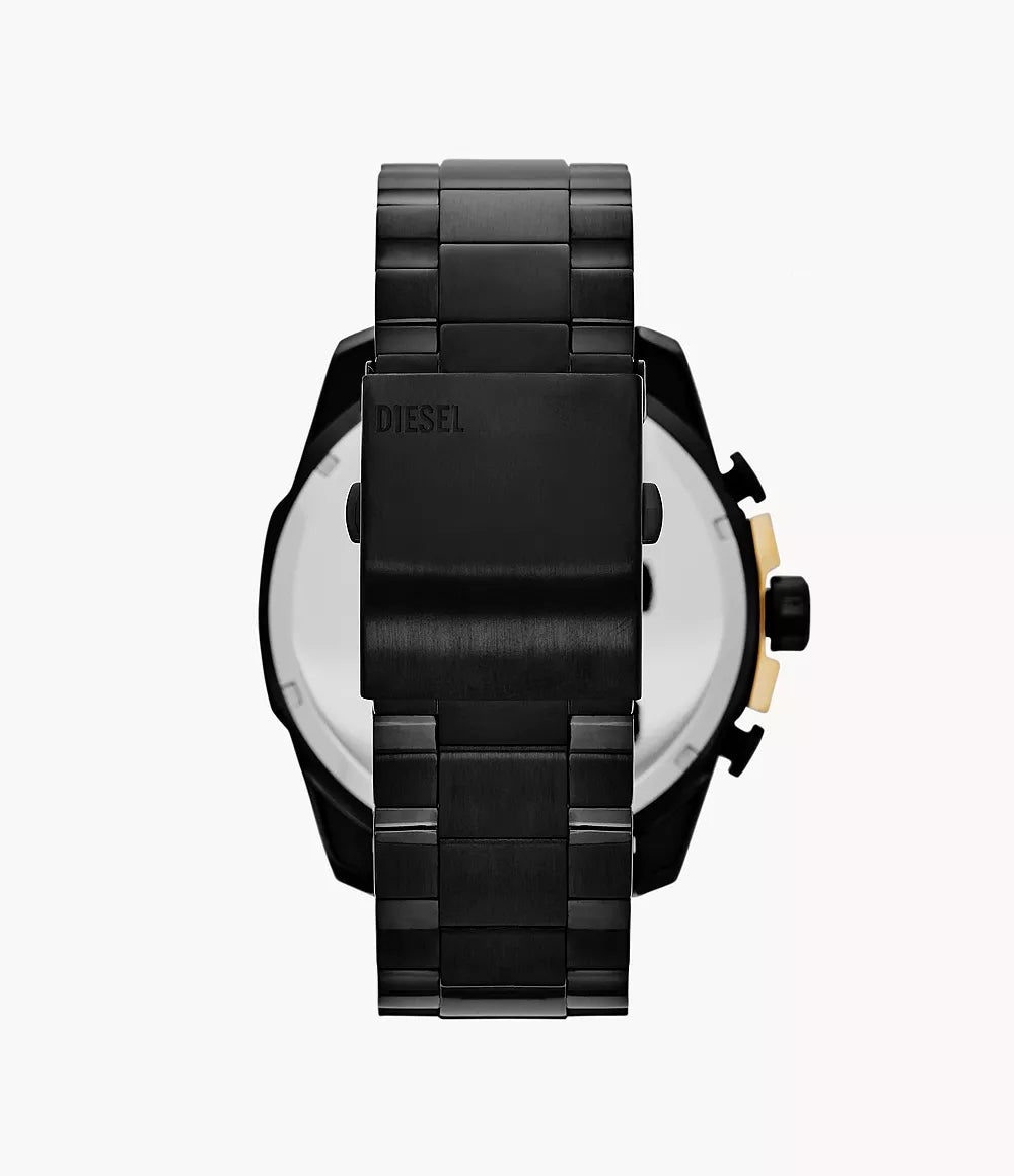 Diesel Men's Mega Chief Chronograph Black Stainless Steel Watch