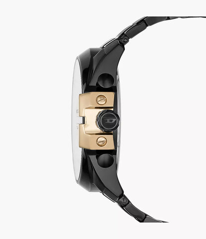 Diesel Men's Mega Chief Chronograph Black Stainless Steel Watch