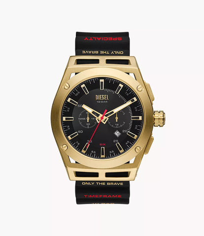 Diesel Timeframe Chronograph Black Silicone Watch