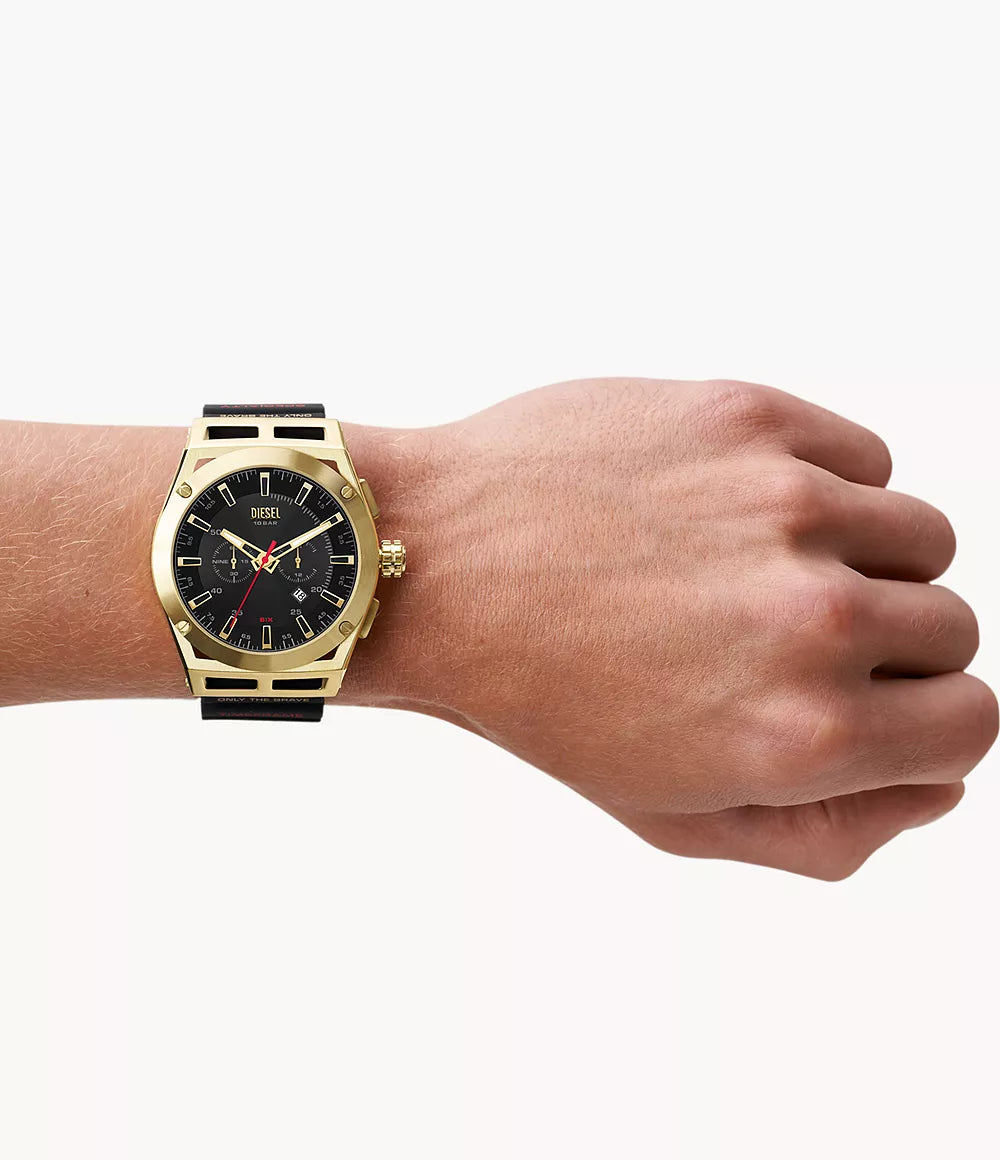 Diesel Timeframe Chronograph Black Silicone Watch