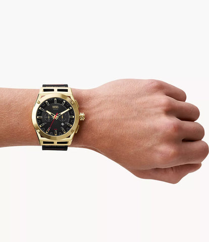 Diesel Timeframe Chronograph Black Silicone Watch