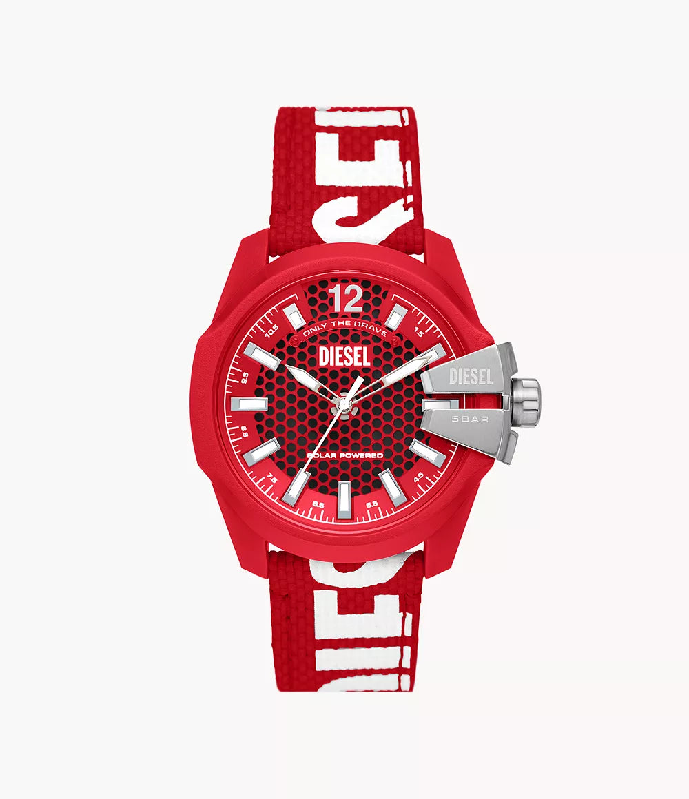 Diesel Baby Chief Three-Hand Solar-Powered Red rPET Watch