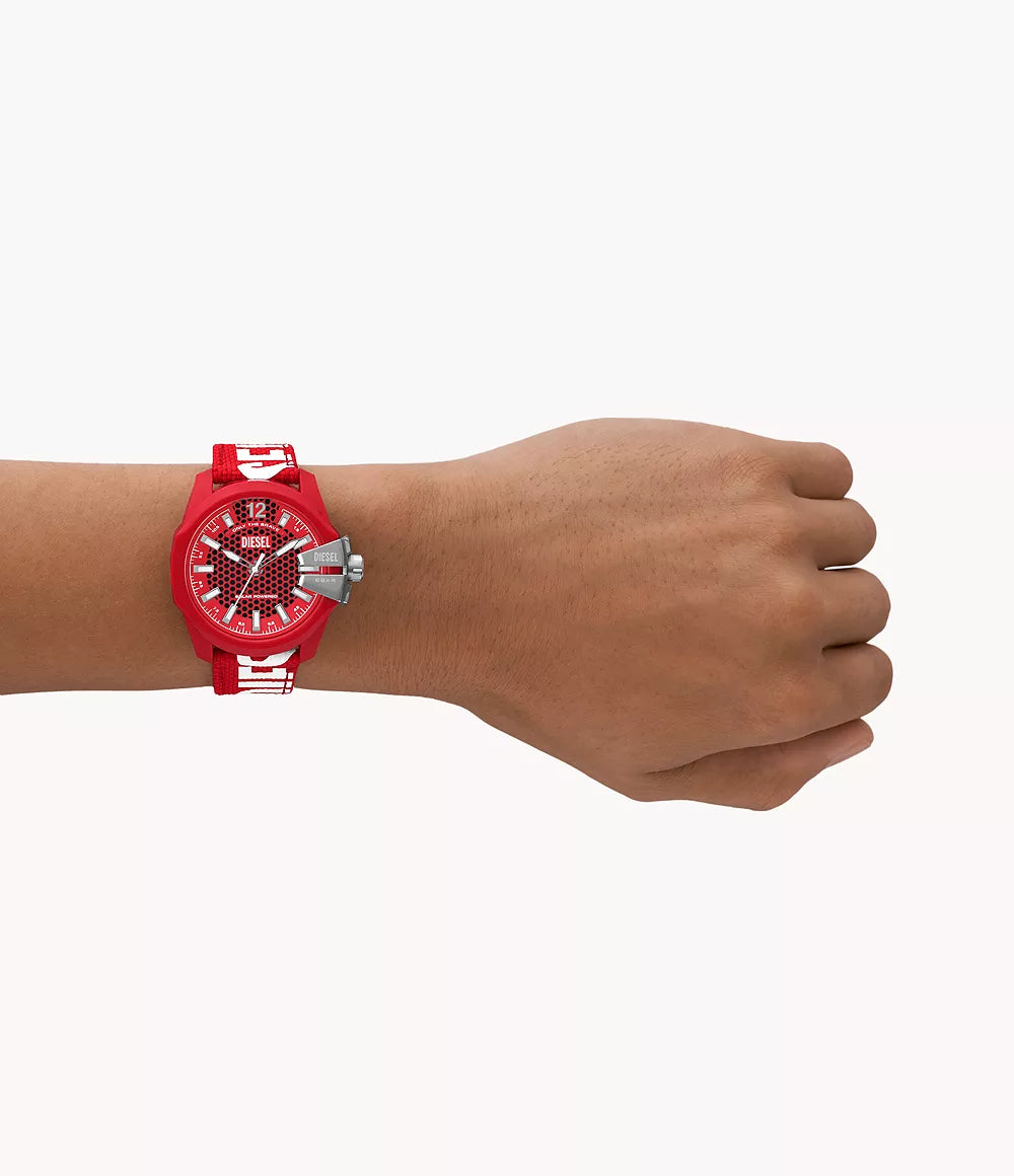 Diesel Baby Chief Three-Hand Solar-Powered Red rPET Watch