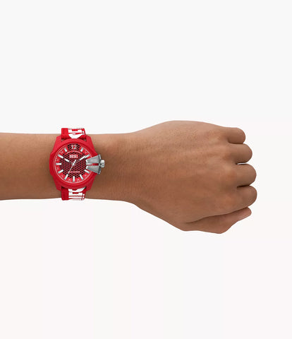 Diesel Baby Chief Three-Hand Solar-Powered Red rPET Watch