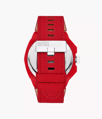 Diesel Framed Three-Hand Solar-Powered Red rPET Watch