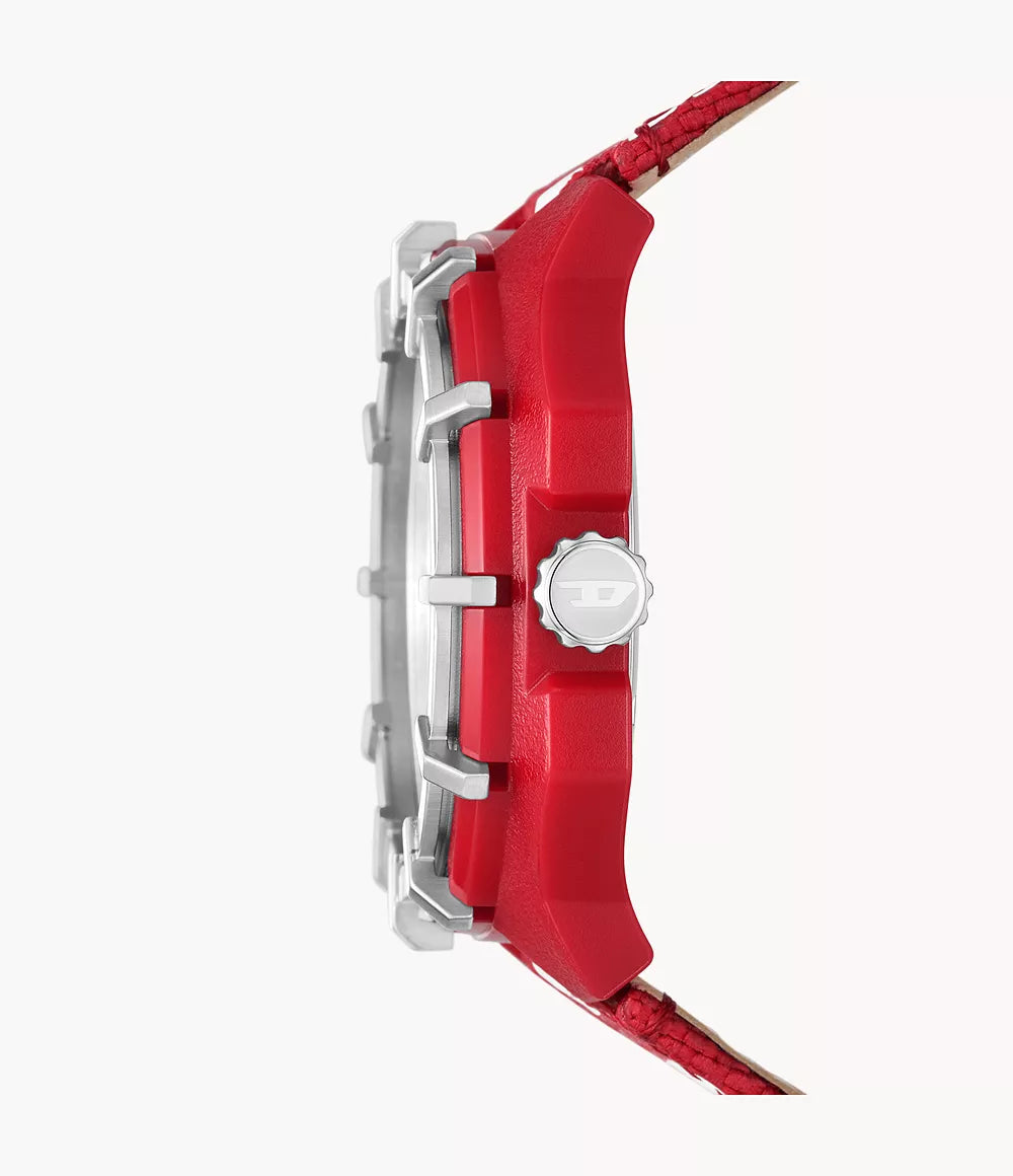 Diesel Framed Three-Hand Solar-Powered Red rPET Watch