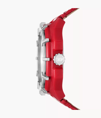 Diesel Framed Three-Hand Solar-Powered Red rPET Watch