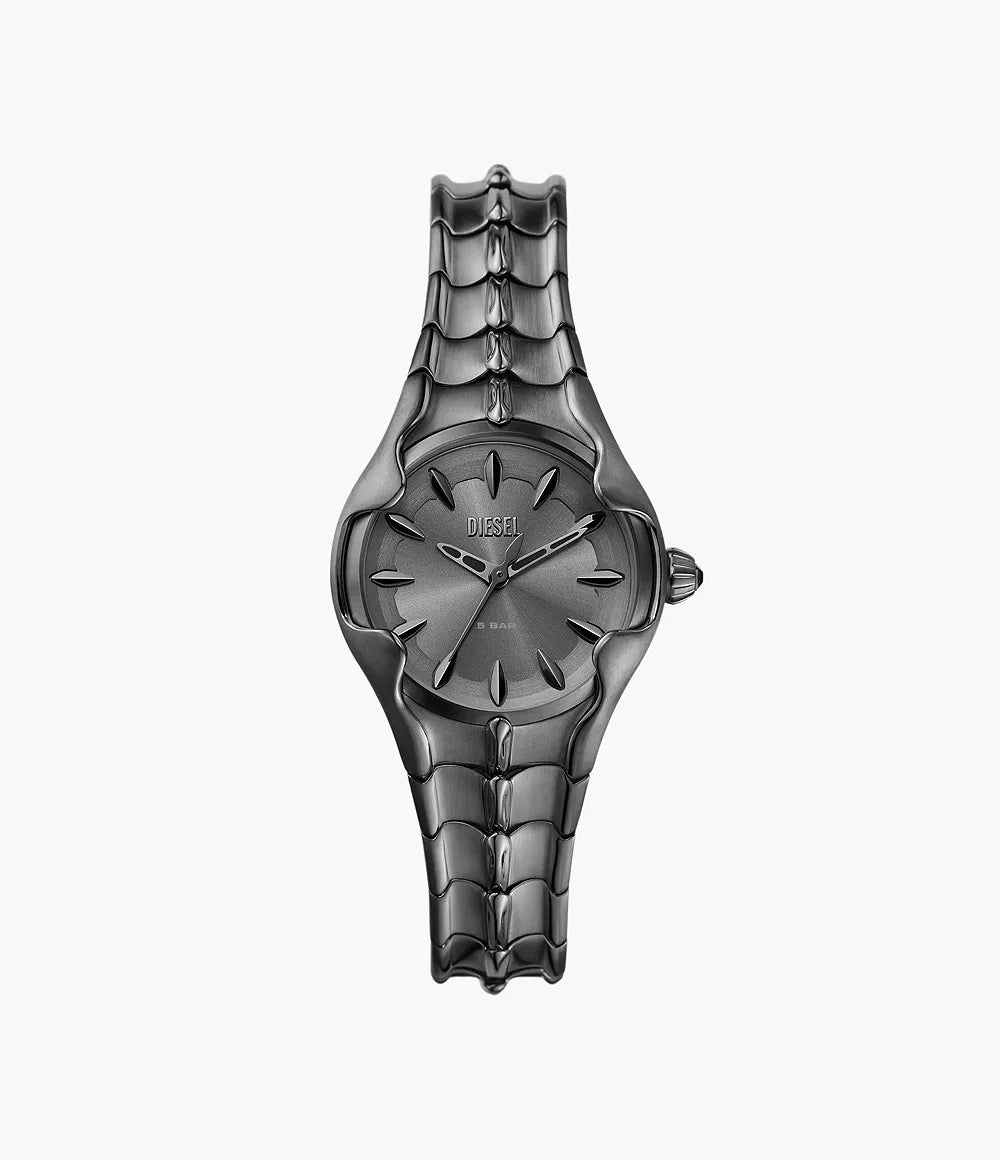 Diesel Vert Three-Hand Gunmetal Stainless Steel Watch