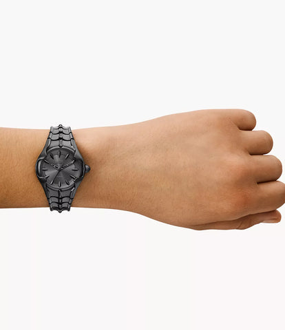 Diesel Vert Three-Hand Gunmetal Stainless Steel Watch