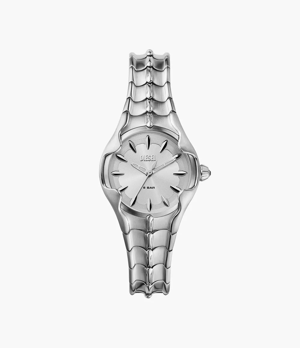 Diesel Vert Three-Hand Stainless Steel Watch