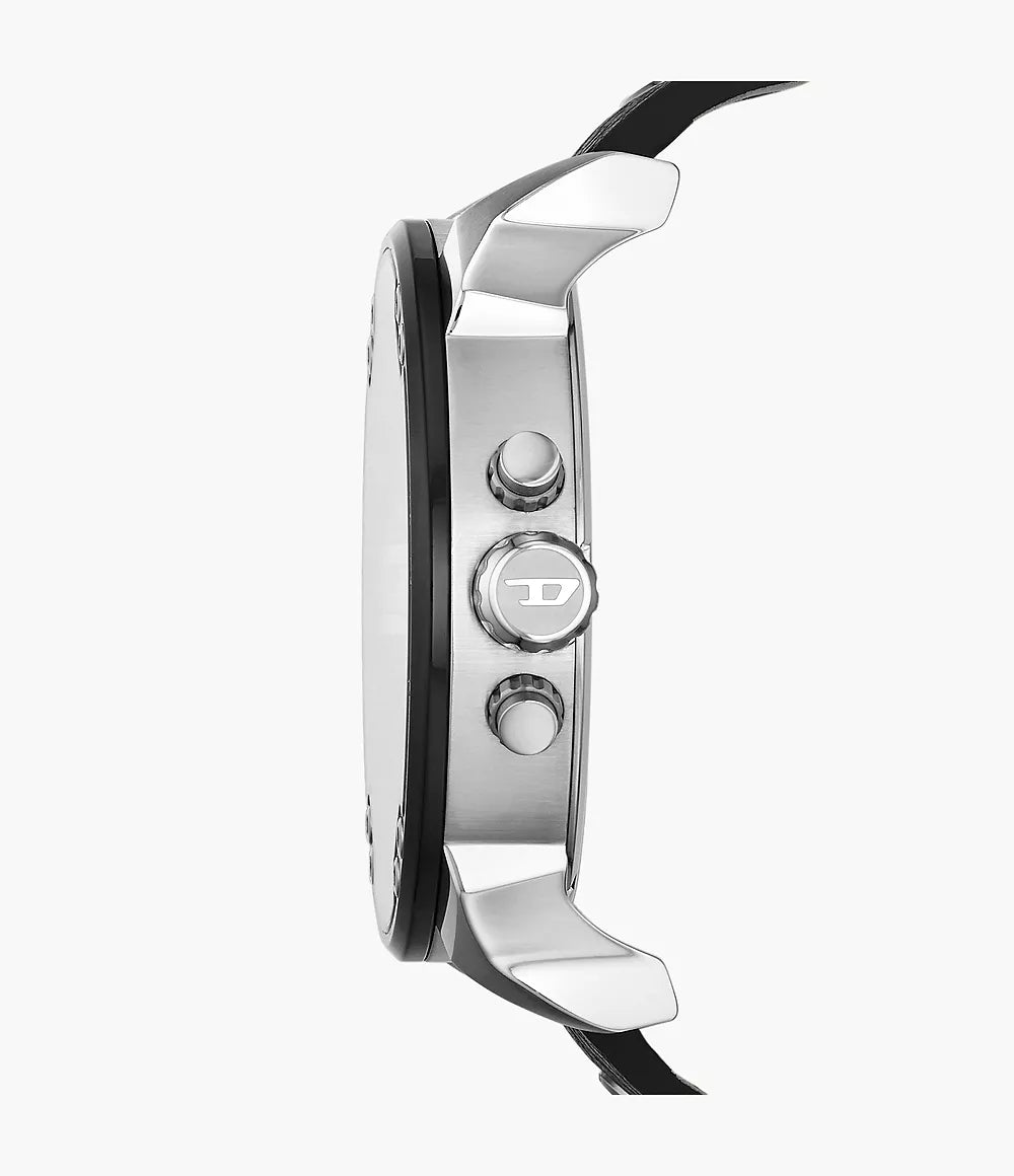 Diesel Men's Mr. Daddy 2.0 Multifunction Black Leather Watch