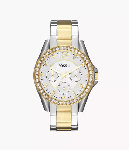 Fossil - Riley Multifunction Two-Tone Stainless Steel Women's Watch